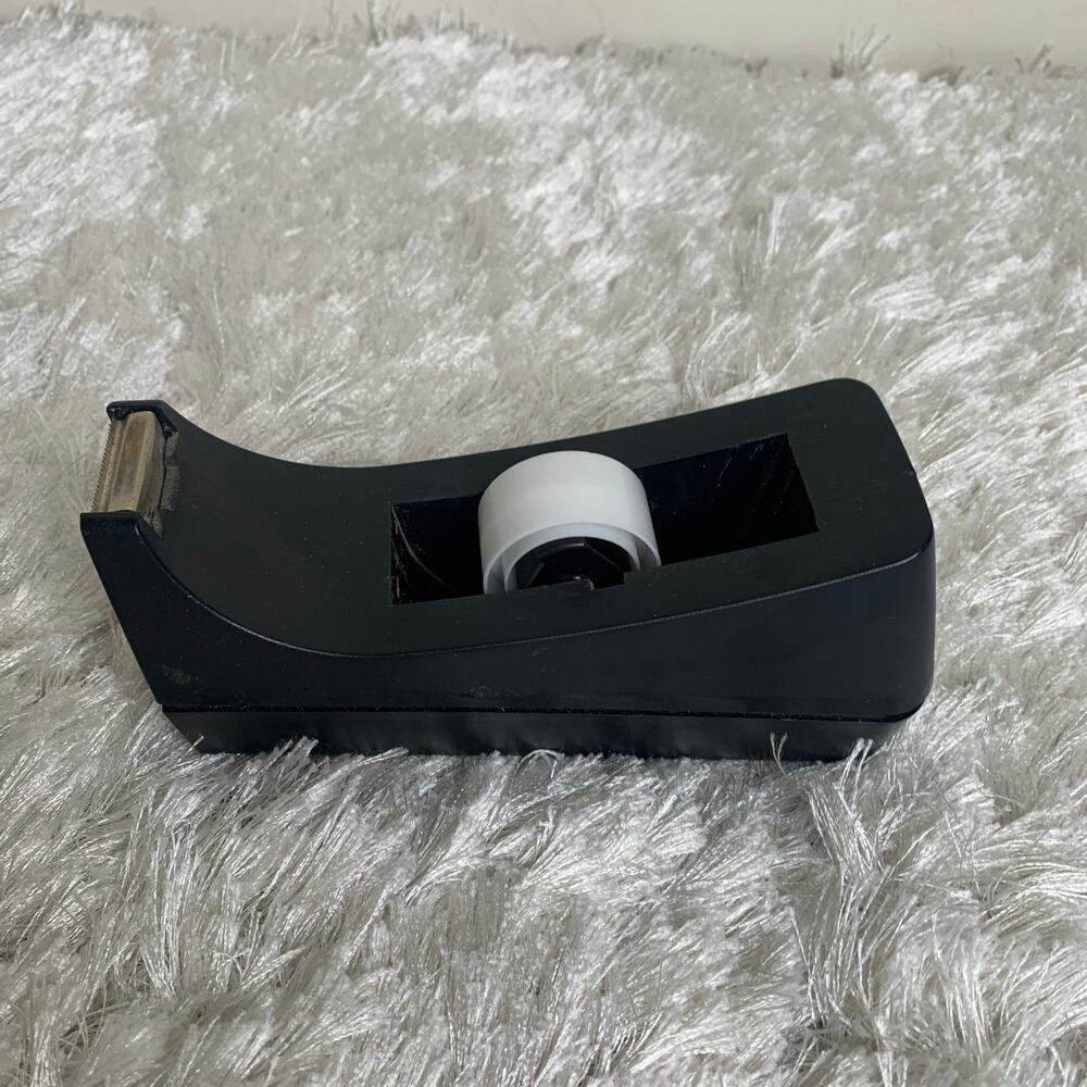 Scotch Black Tape Dispenser Office C-38 Vintage Desk Top Weighted